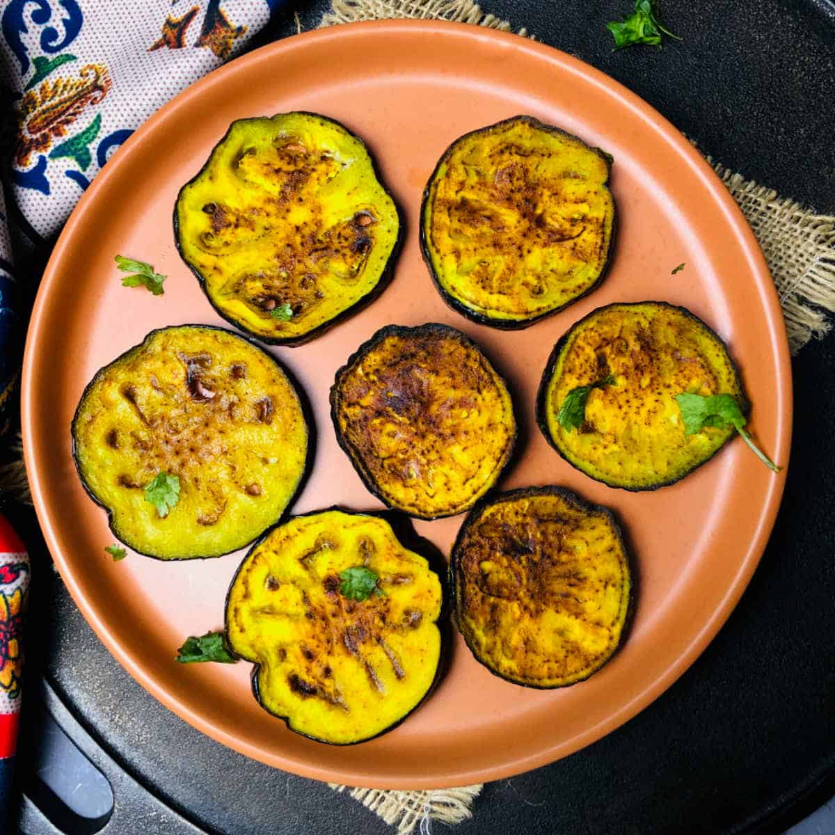 Air Fryer Eggplant (Begun Bhaja) | Easy Indian Cookbook
