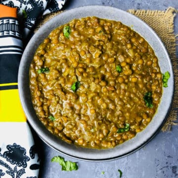 Instant Pot whole masoor dal.
