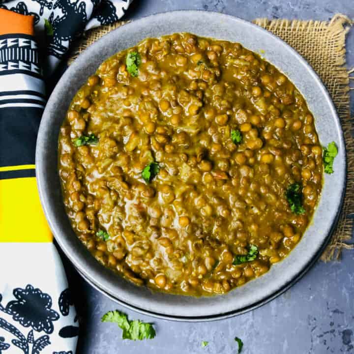 Instant Pot whole masoor dal.