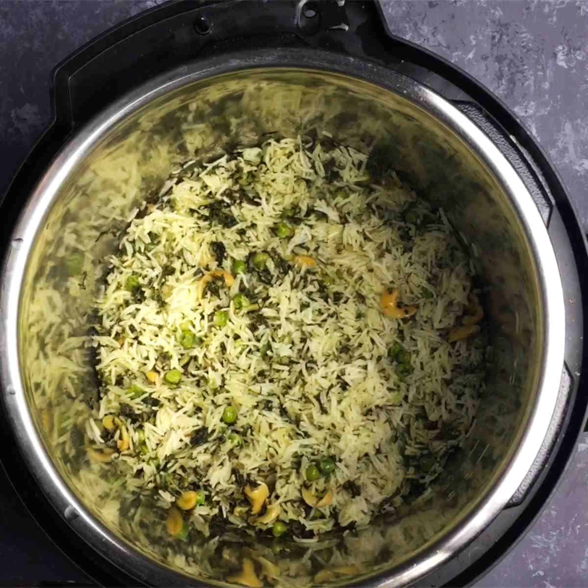 Instant Pot methi rice.