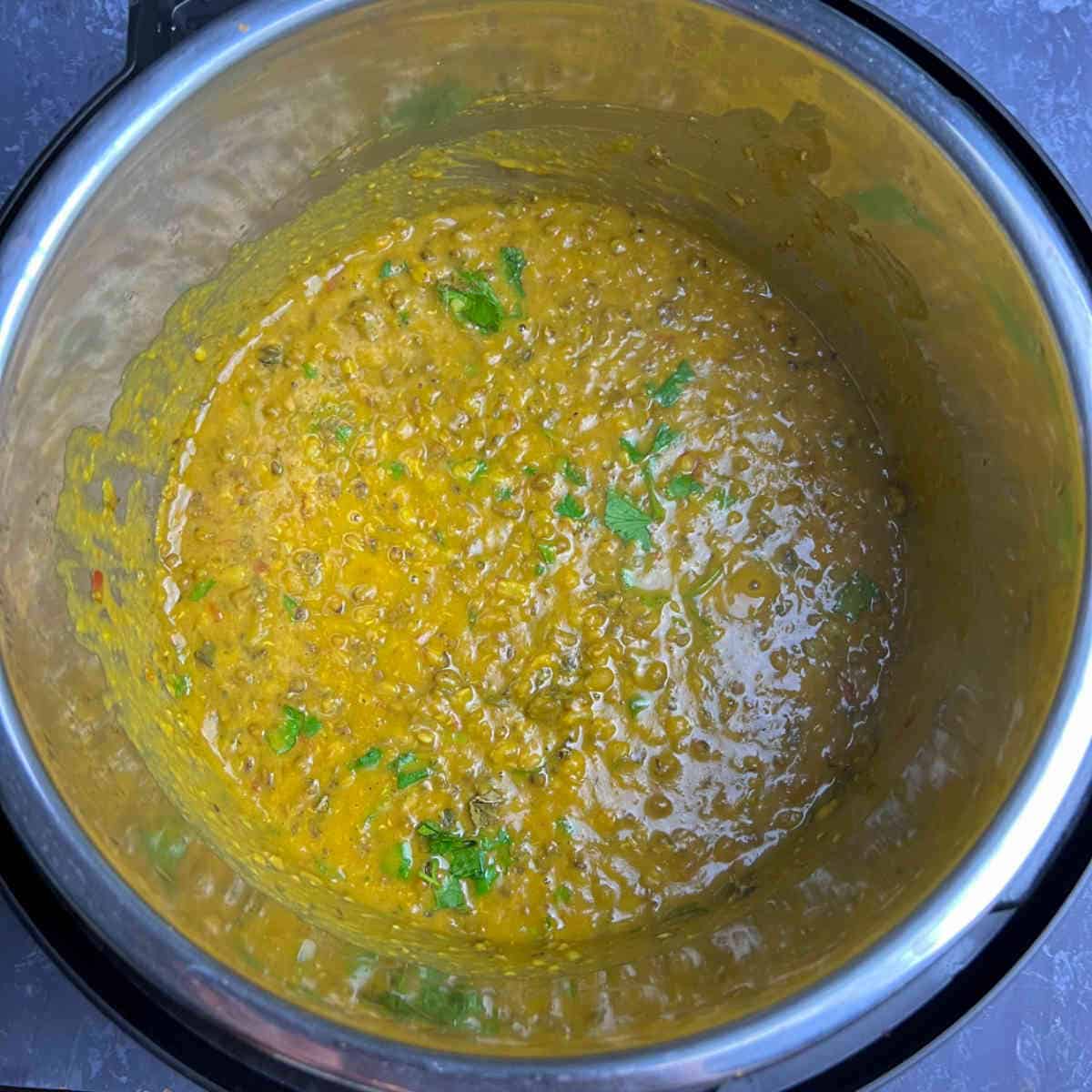 bengali tadka dal made in Instant Pot