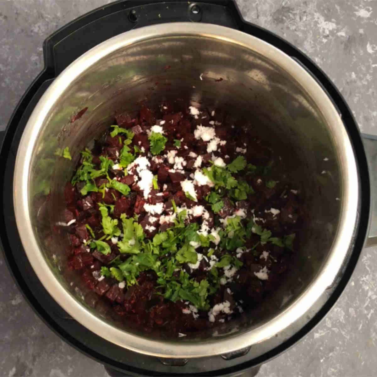 instant pot beetroot palya