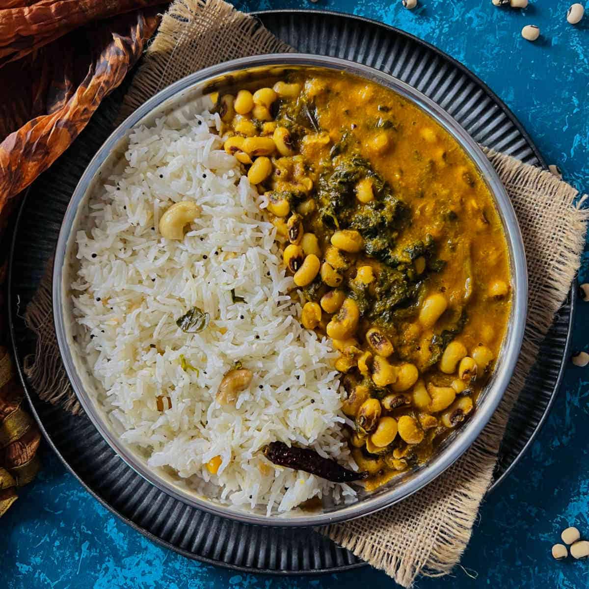 Black Eyed Peas Curry served with coconut rice