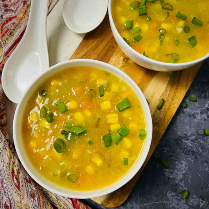 Sweet corn soup.