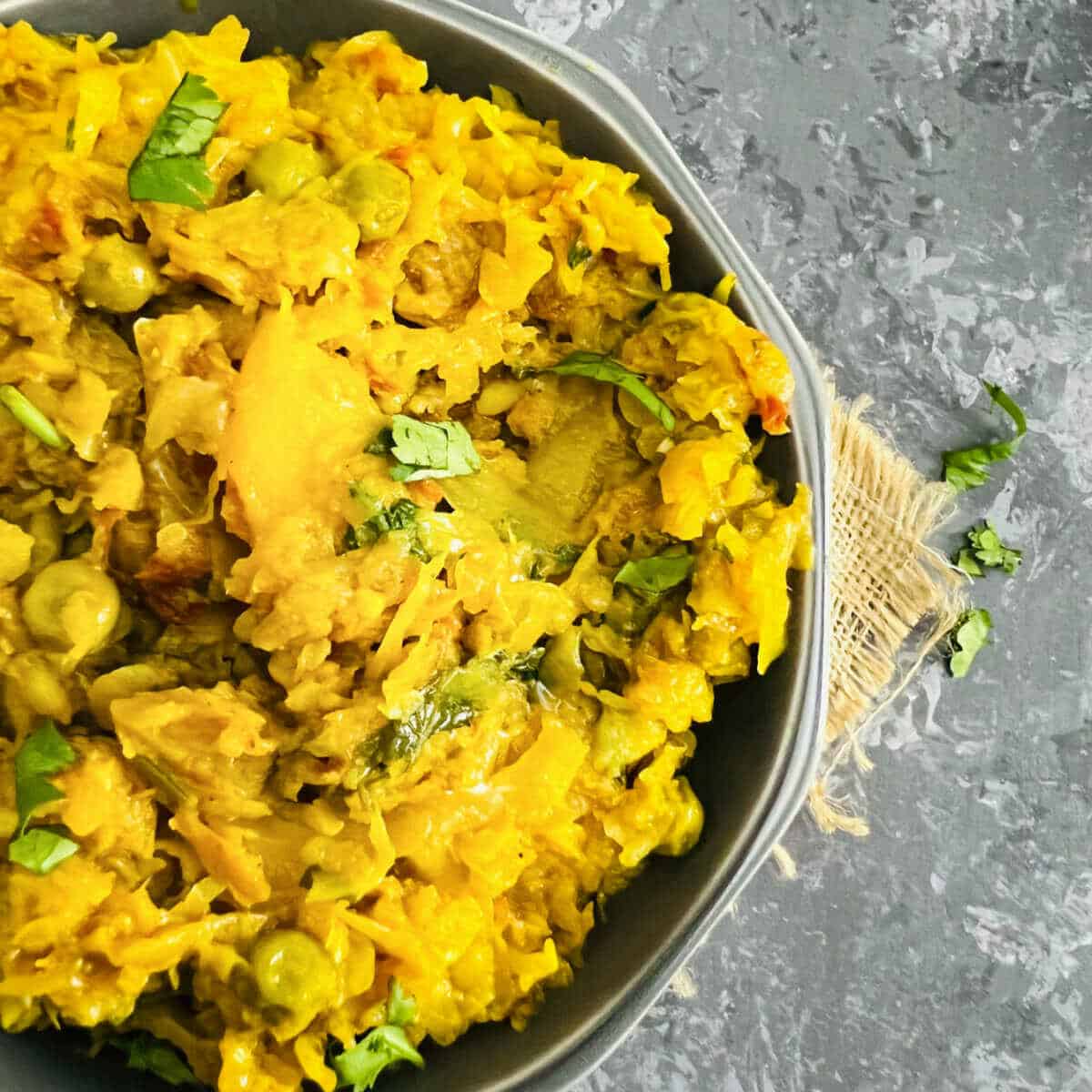 dry cabbage curry.
