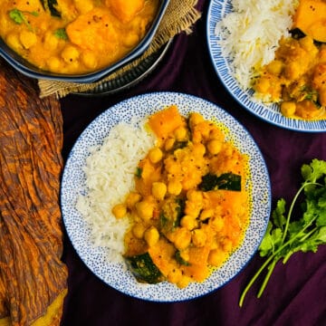 pumpkin chickpeas curry.