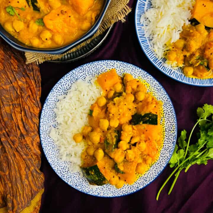 pumpkin chickpeas curry.