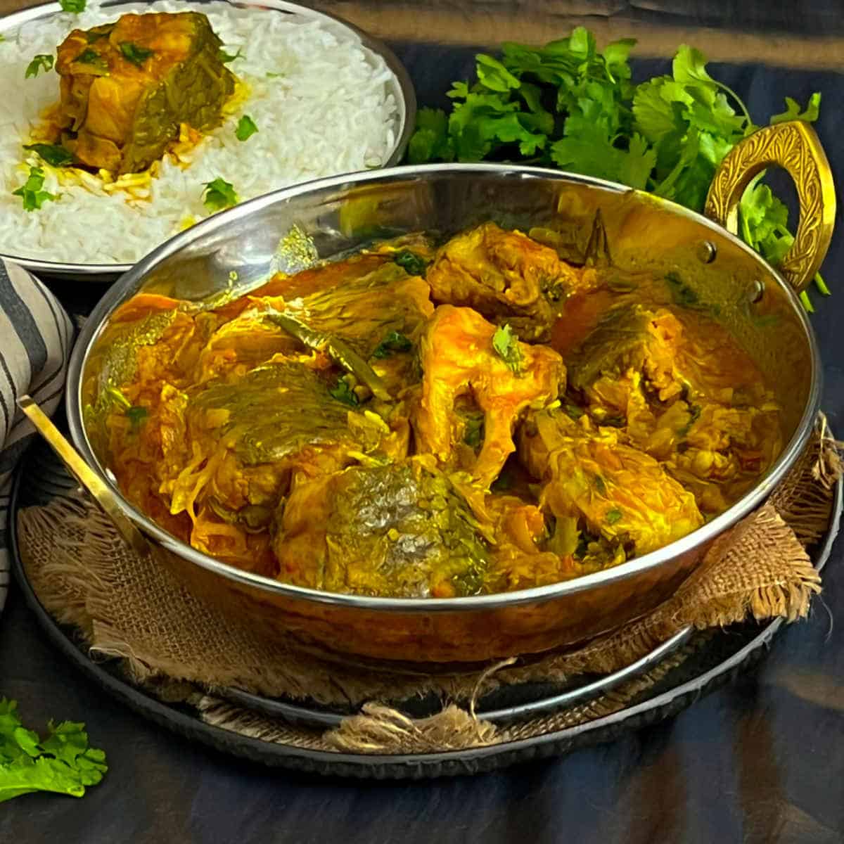 bengali fish curry in instant pot.