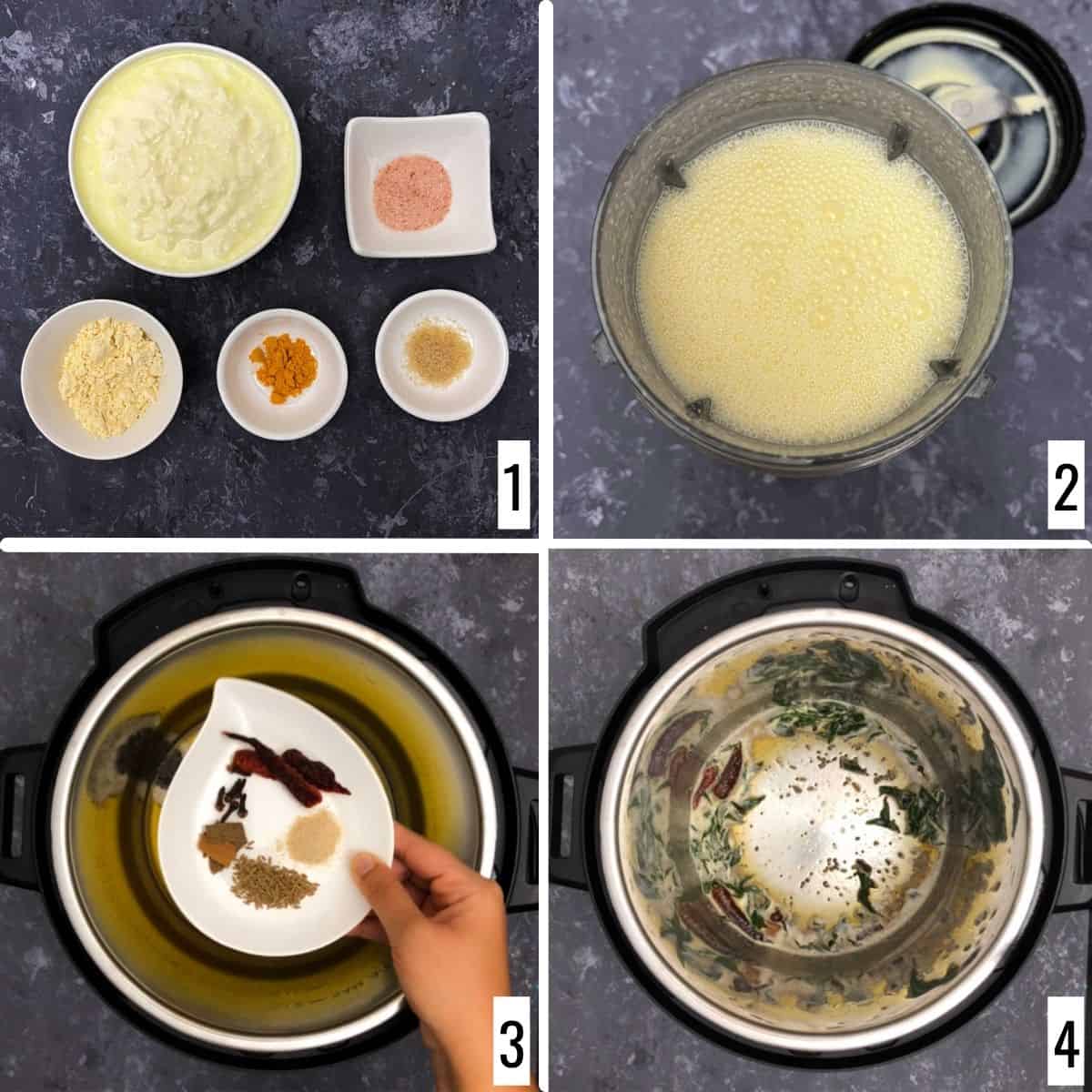 make yogurt mixture, and tadka.