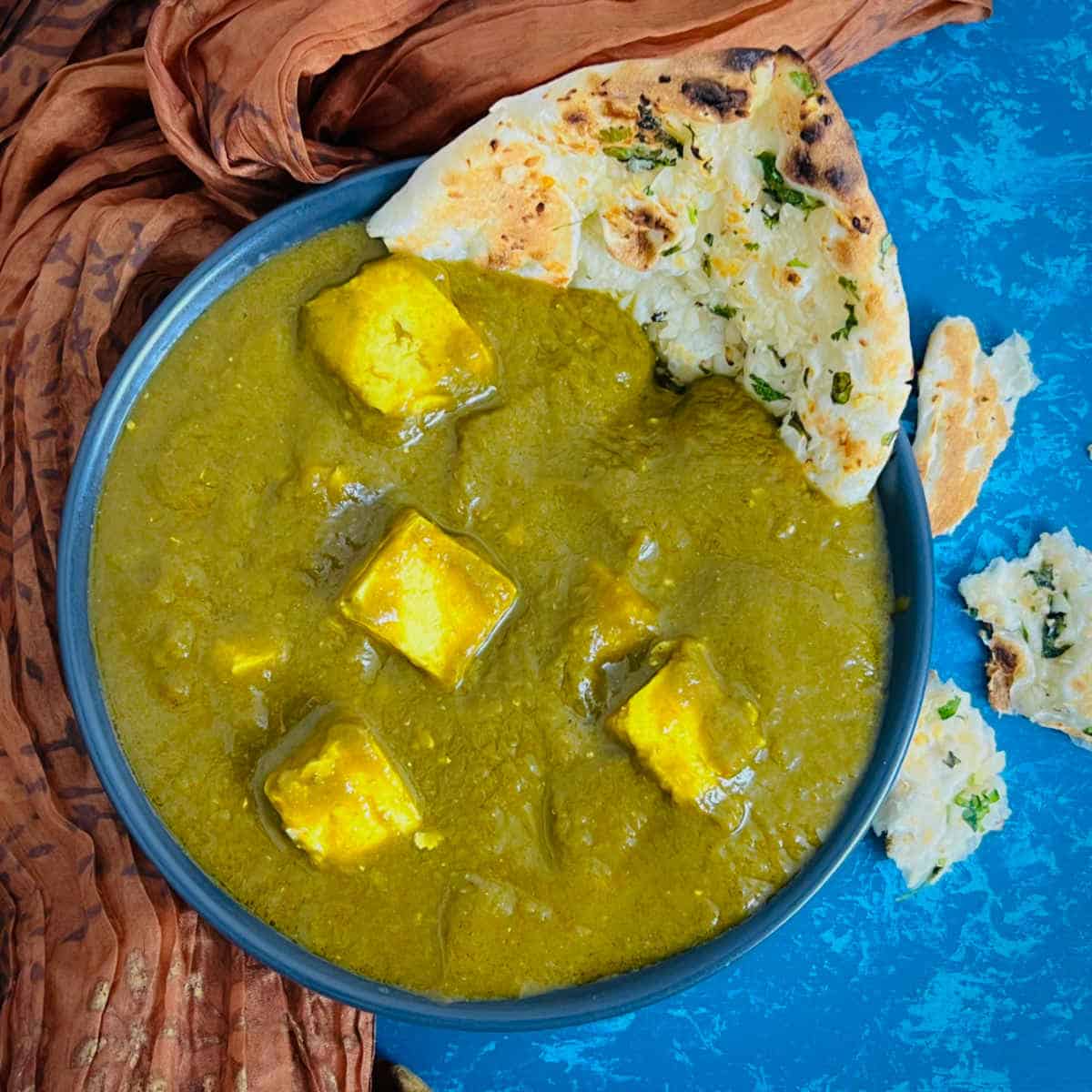palak paneer with frozen spinach.