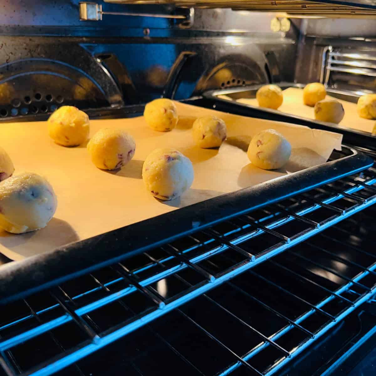 Bake in a preheated oven until fully done.