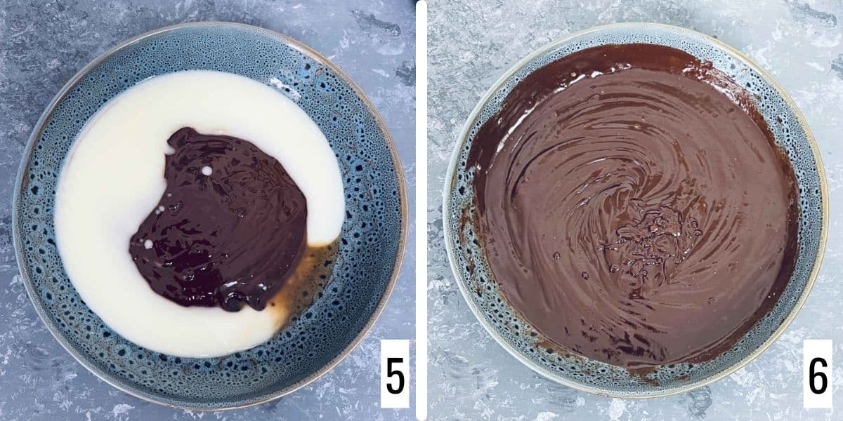 add yogurt to chocolate.