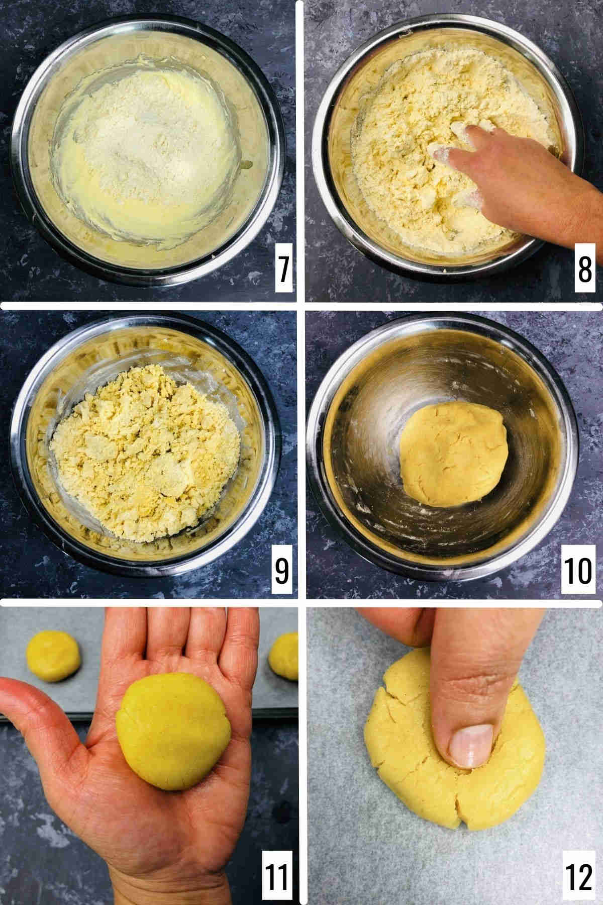 make and shape the dough.
