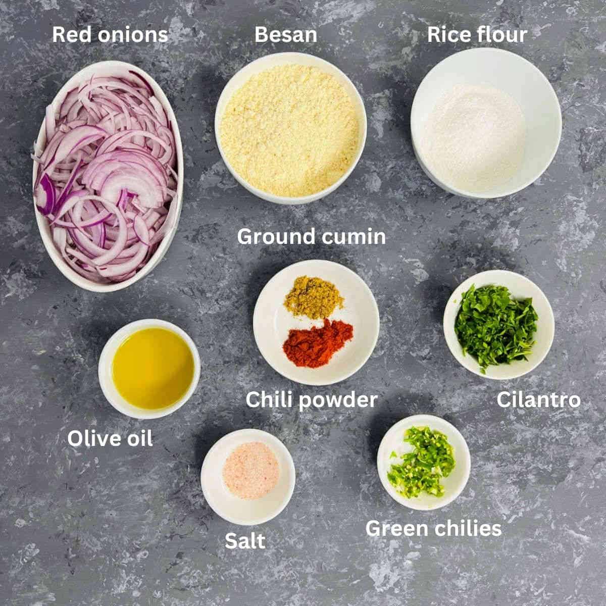 onion pakora ingredients.