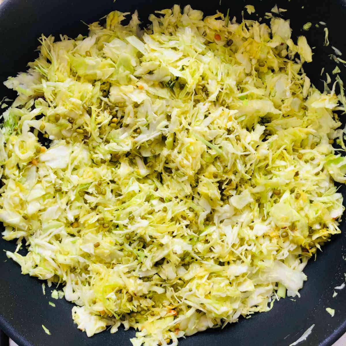 Add cabbage and mix.