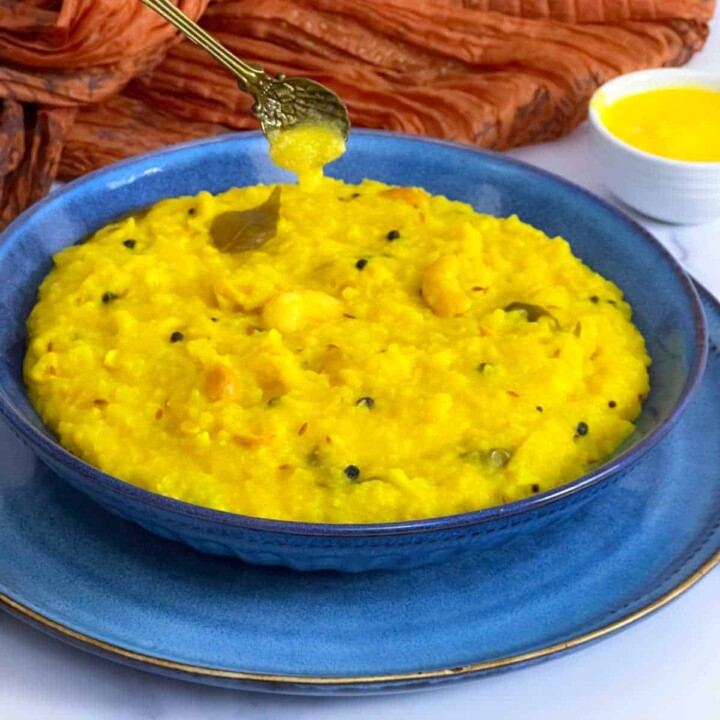 Ven Pongal with ghee.