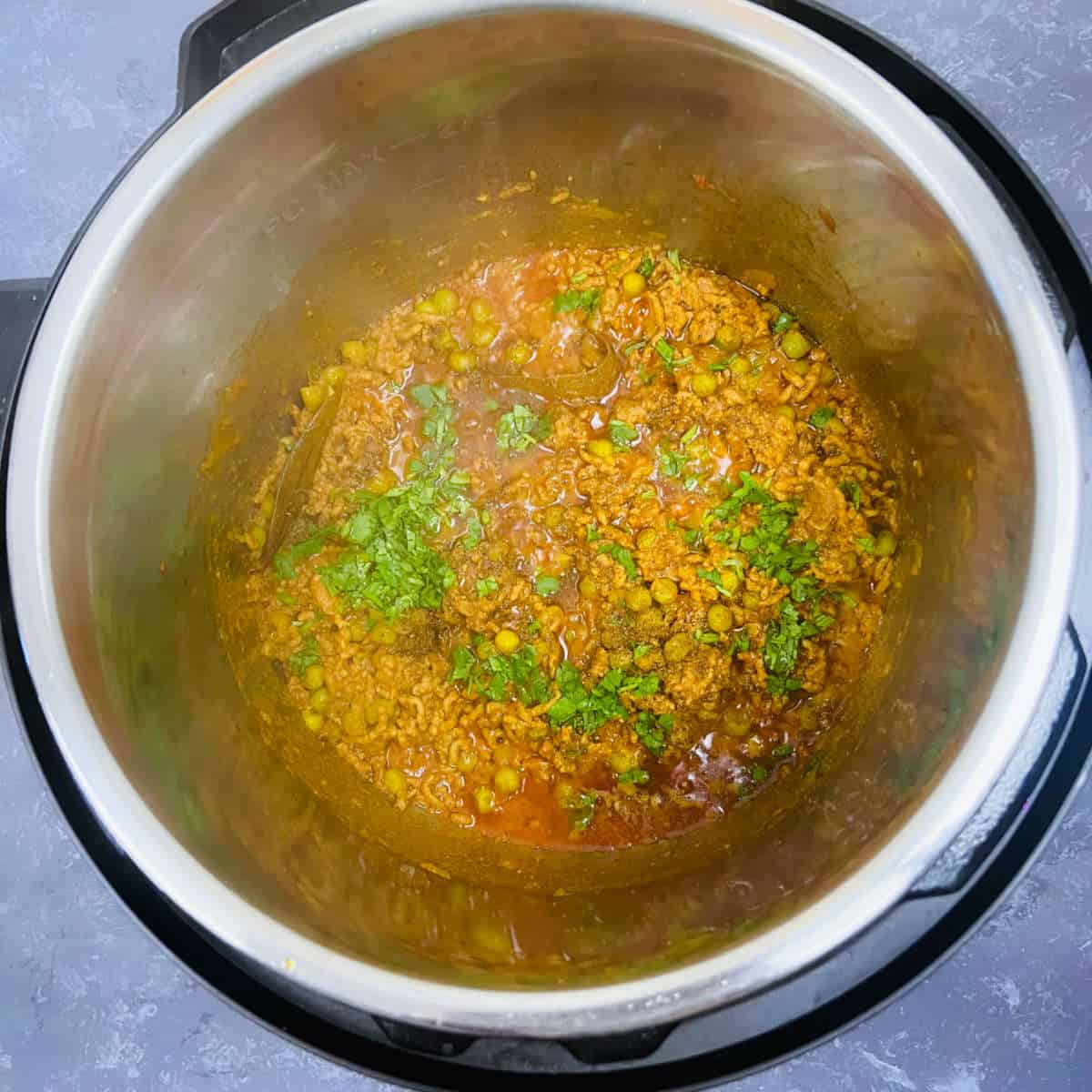 ground lamb curry made in Instant Pot.