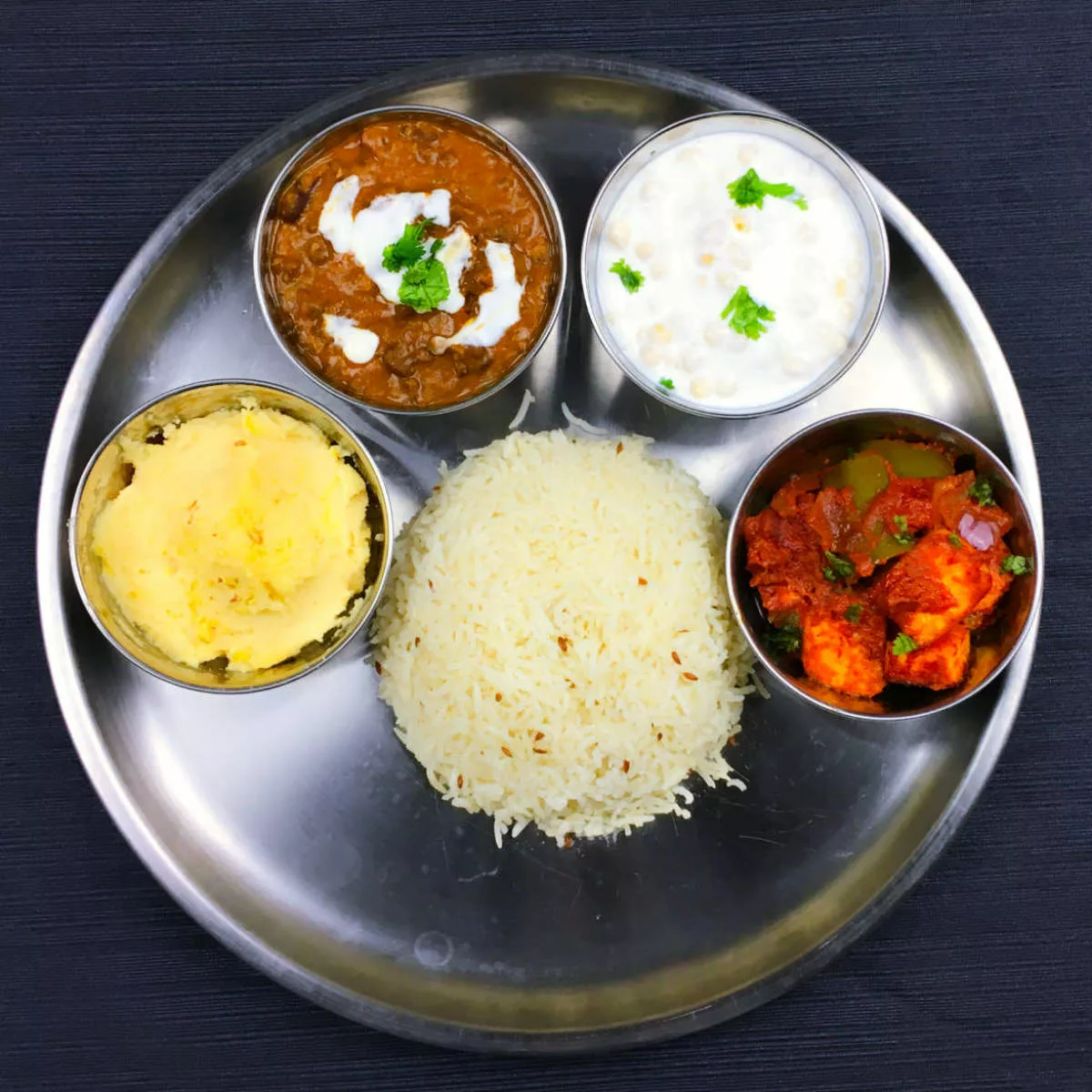 Indian vegetarian dinner idea.
