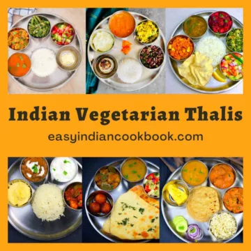 Indian vegetarian thalis.