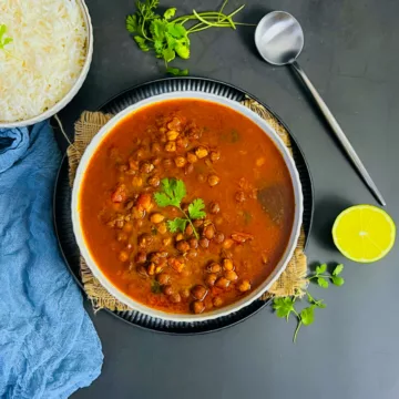 Kala chana curry.