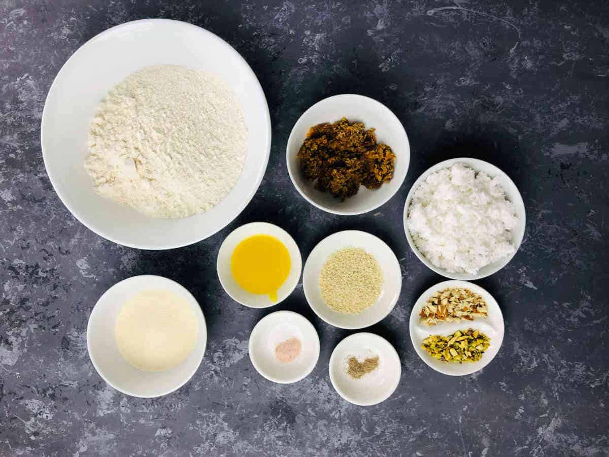 Ingredients to make talniche modak.