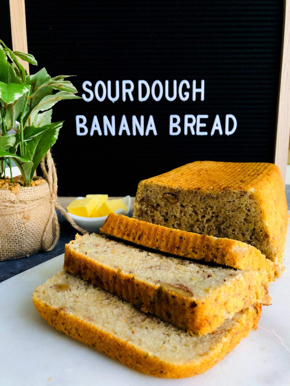 Sourdough banana bread.