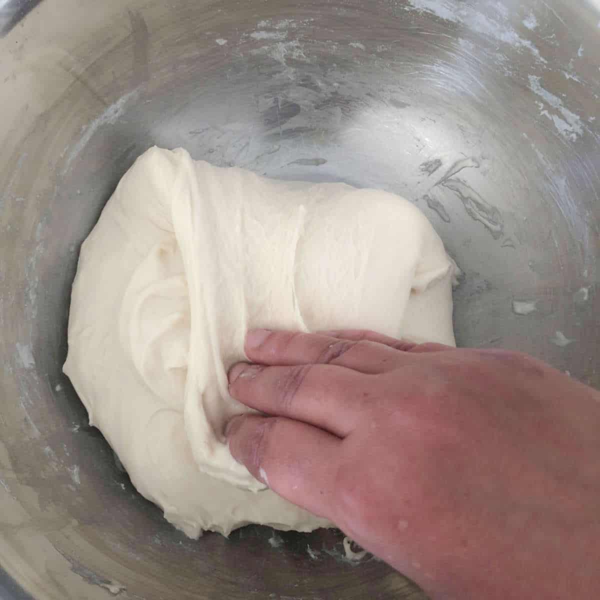 Fold the dough.