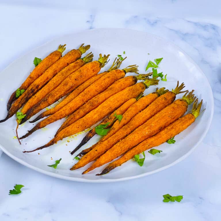 Curried Roasted Carrots (Air Fryer) - Easy Indian Cookbook