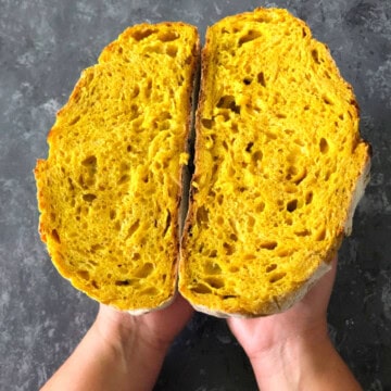 Turmeric sourdough bread.