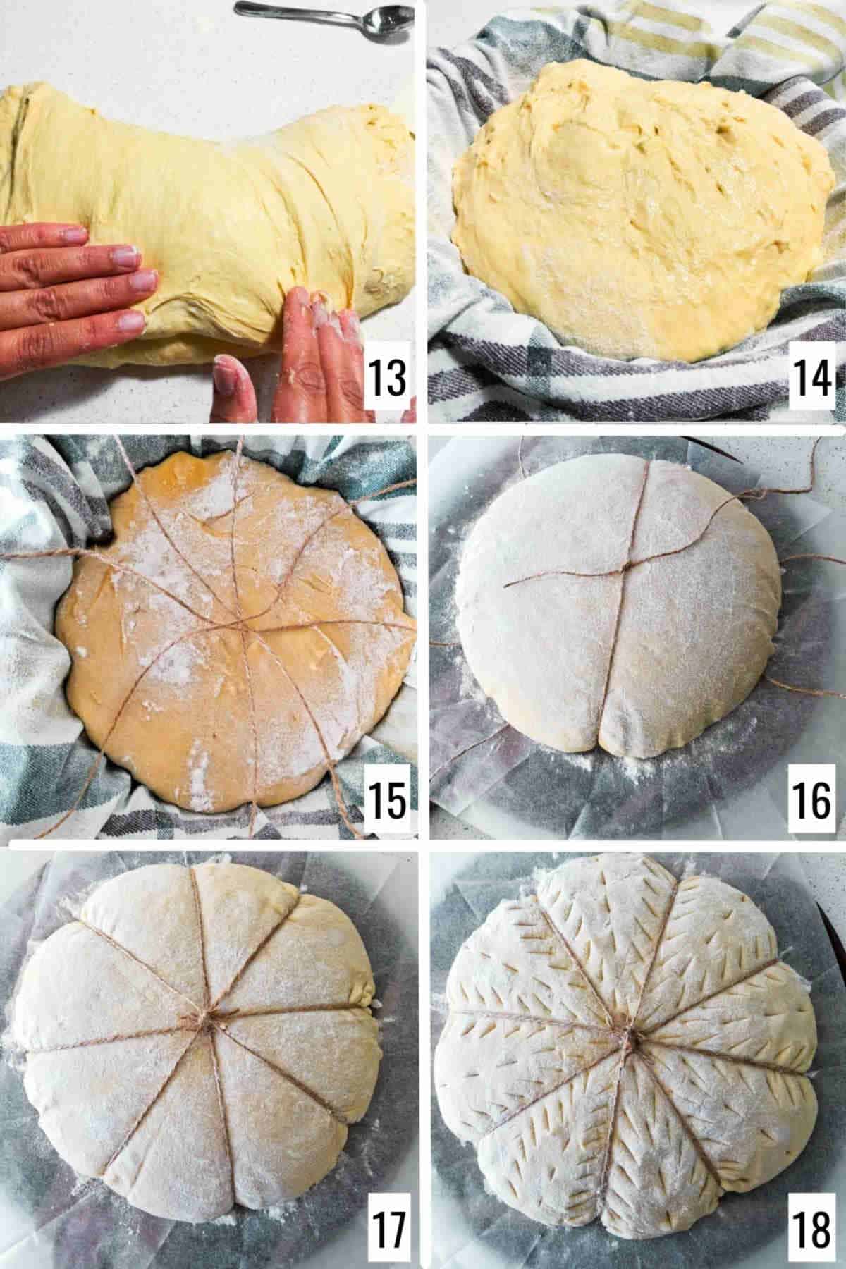 A 6-step collage showing the shaping steps.