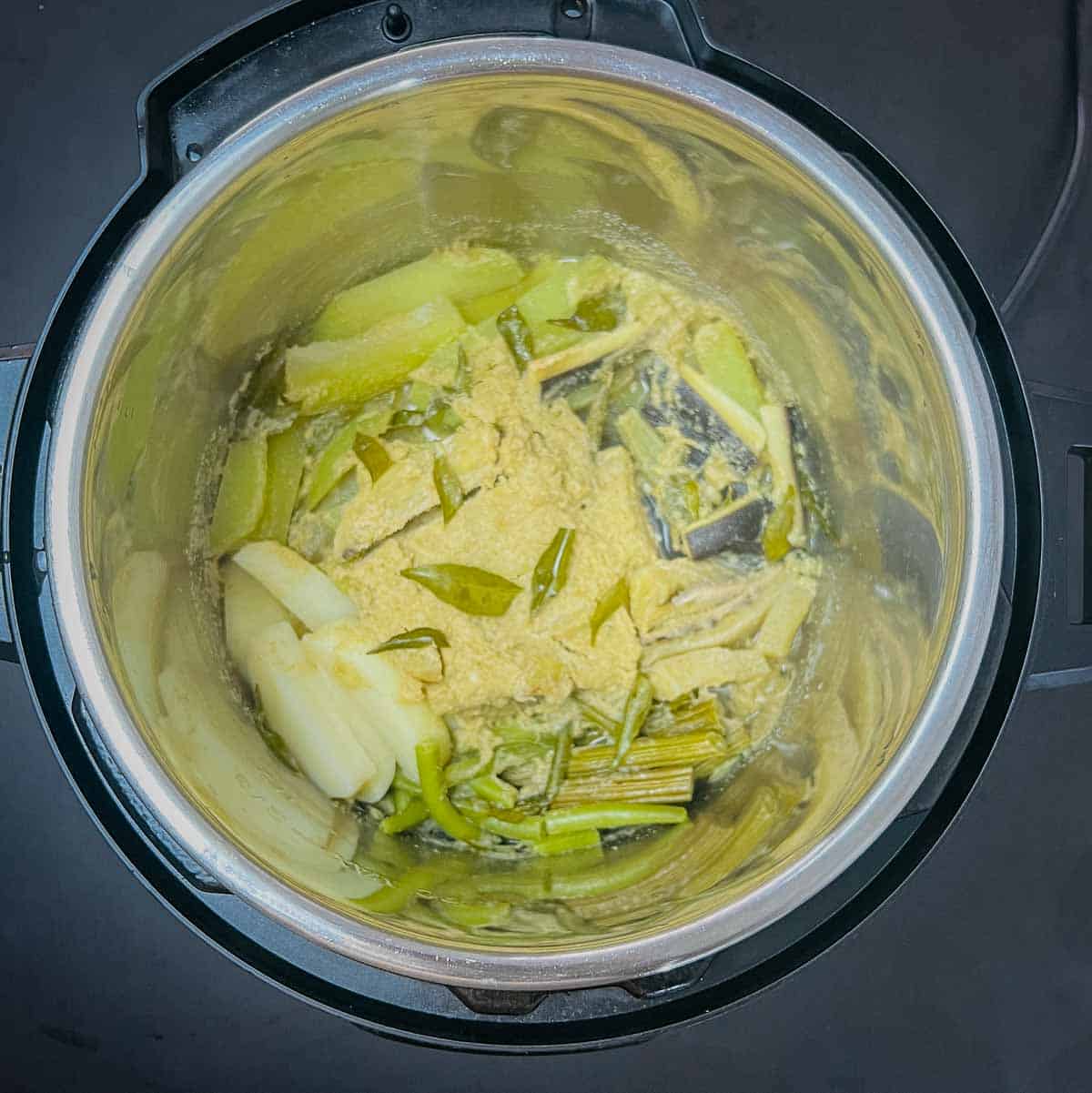 Pressure cooked vegetables in the Instant Pot.