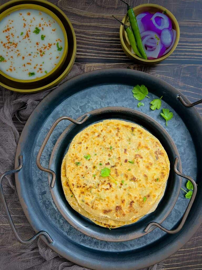 Mooli Paratha Recipe (Radish Stuffed Flatbread) - Easy Indian Cookbook