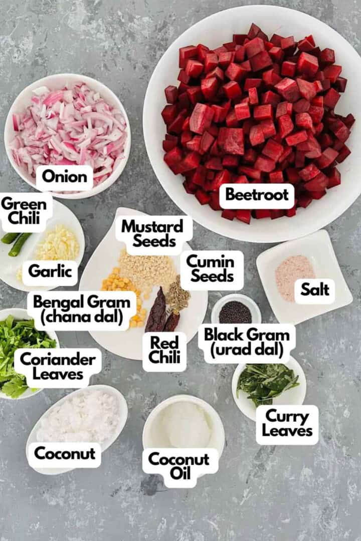 Beetroot Palya Ingredients